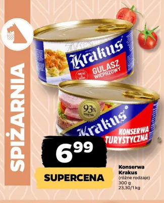 Konserwa gulasz wieprzowy Krakus promocja w Netto