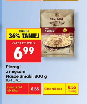 Pierogi z mięsem Nasze Smaki promocja w Biedronka