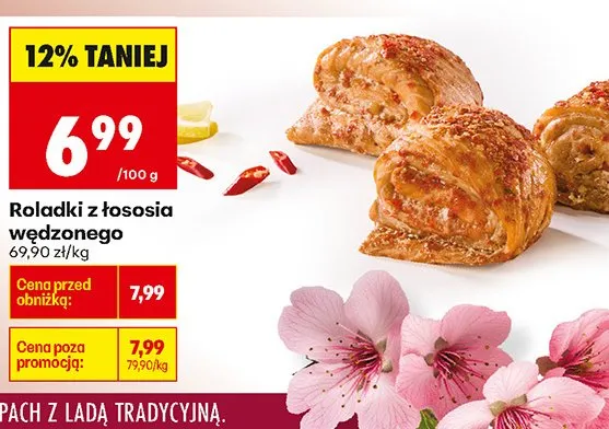 Roladki z łososia wędzonego promocja w Biedronka