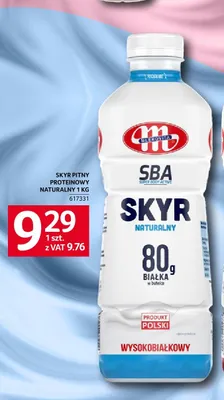 Skyr pitny proteinowy naturalny Mlekovita SBA promocja w Selgros