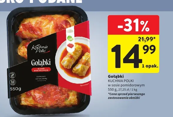 Gołąbki Kuchnia Polki w sosie pomidorowym promocja w Intermarche
