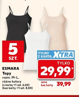 Topy Esmara 5-pak promocja w Kaufland