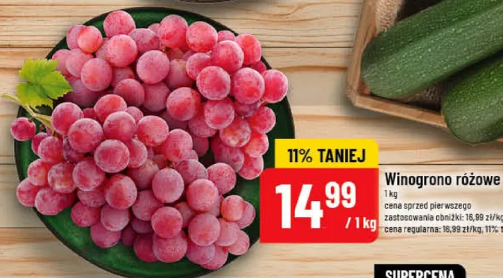 Winogrono różowe promocja w POLOmarket