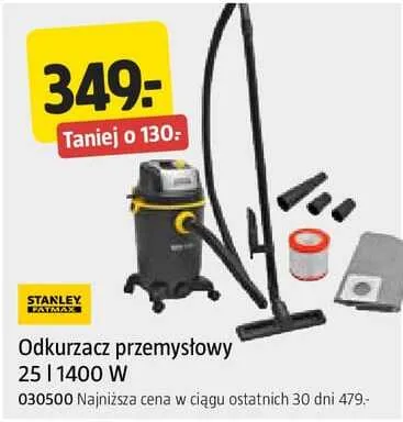 Odkurzacz przemysłowy Stanley Fatmax 25l 1400W promocja w Jula