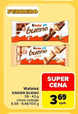 Wafelek Kinder Bueno promocja w Carrefour Market