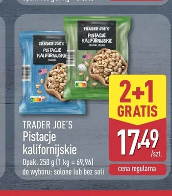 Pistacje kalifornijskie solone Trader Joe's promocja w Aldi