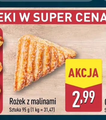 Rożek z malinami promocja w Aldi