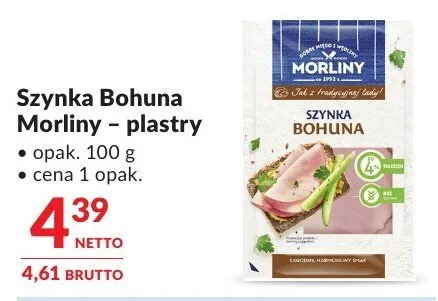 Szynka Bohuna Morliny - plastry promocja w Makro