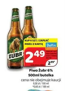 Piwo Żubr 6% promocja w Delfin