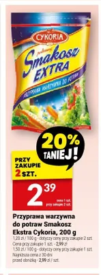 Przyprawa warzywna do potraw Smakosz Ekstra Cykoria promocja w Twój Market