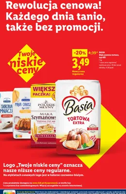 Mąka pszenna tortowa typ 405 Basia promocja w Lidl