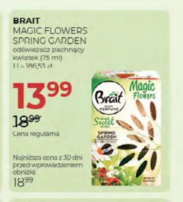 Odświeżacz pachnący kwiatek Brait Magic Flowers Spring Garden promocja w Drogerie Jawa