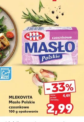 Masło Polskie czosnkowe Mlekovita promocja w Kaufland