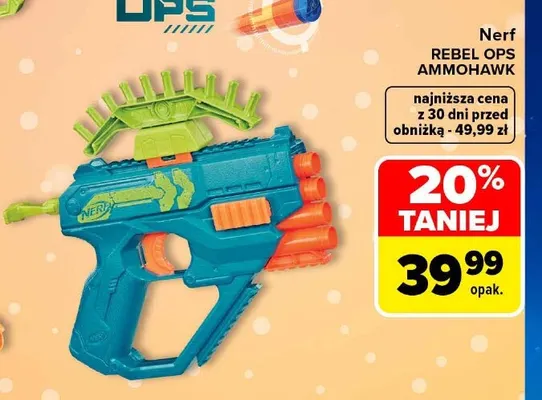 Wyrzutnia Nerf Rebel Ops Ammohawk promocja w Carrefour