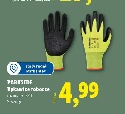 Rękawice robocze, rozmiary: 8-11, 2 wzory promocja w Lidl