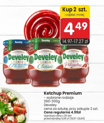 Ketchup Premium Develey Pikantny promocja w Market Point