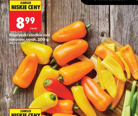 Papryczki słodkie mix kolorów promocja w Biedronka