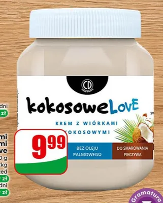 Krem z wiórkami kokosowymi  promocja w Dino