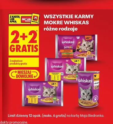Karmy mokre Whiskas promocja w Biedronka