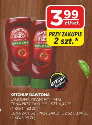 Ketchup łagodny pikantny promocja w Top Market