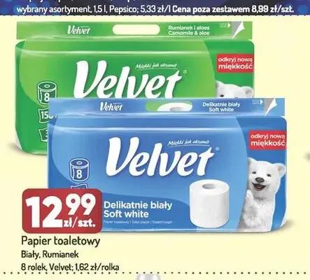 Papier toaletowy rumianek Velvet 8-pak promocja w Avita