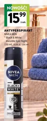 Antyperspirant Black & White Invisible Epic Night Nivea Men promocja w Intermarche