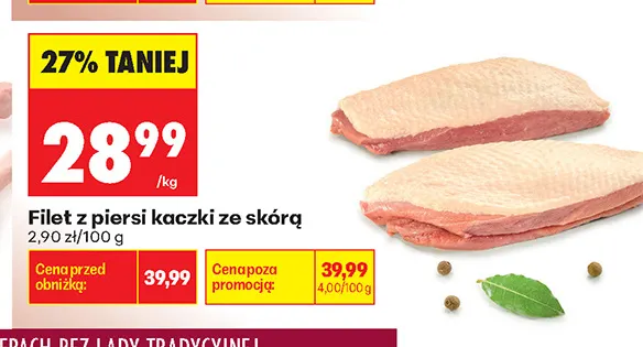Filet z piersi kaczki ze skórą promocja w Biedronka