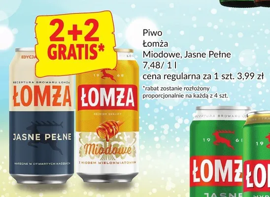 Piwo Łomża Jasne Pełne promocja w Prim Market
