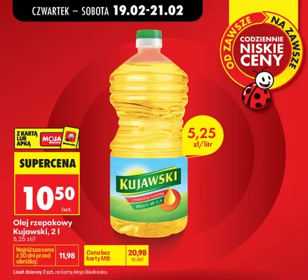 Olej rzepakowy 2 l promocja w Biedronka