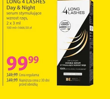 Serum stymulujące wzrost rzęs Long 4 Lashes Day & Night promocja w Hebe