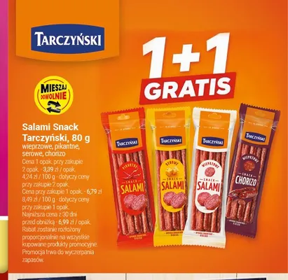 Salami Snack chorizo Tarczyński promocja w Twój Market
