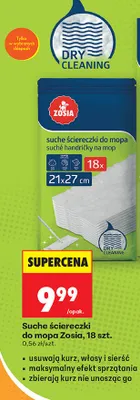 Suche ściereczki do mopa Zosia promocja w Biedronka