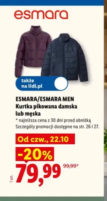Kurtka pikowana męska promocja w Lidl