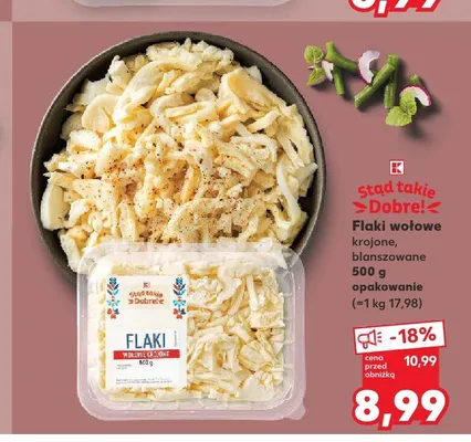 Flaki wołowe krojone blanszowane K-Stąd Takie Dobre! promocja w Kaufland