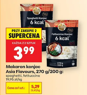Makaron konjac fettuccine Asia Flavours promocja w Biedronka