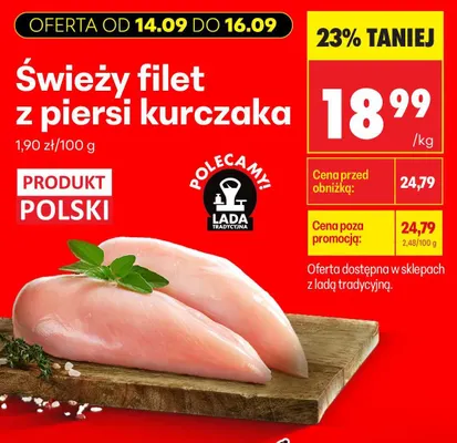 Świeży filet z piersi kurczaka promocja w Biedronka