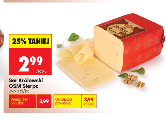 Ser Królewski OSM Sierpc promocja w Biedronka