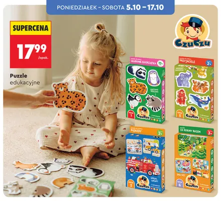 Puzzle edukacyjne Pojazdy CzuCzu promocja w Biedronka