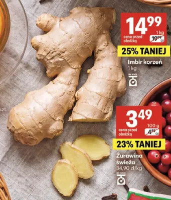 Imbir korzeń promocja w Delikatesy Centrum