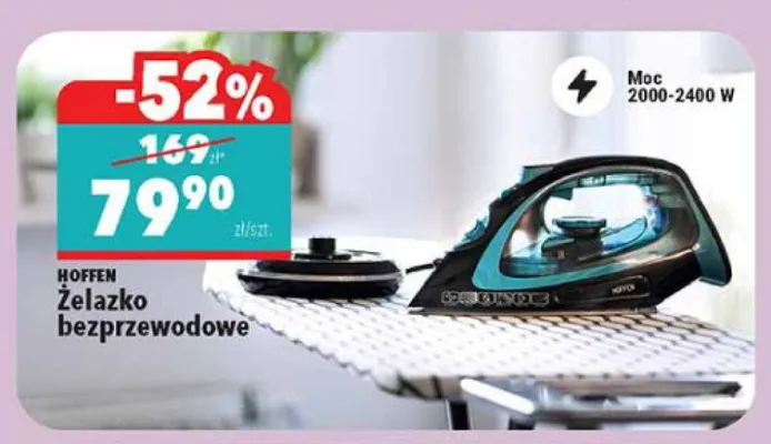 Żelazko bezprzewodowe HOFFEN promocja w Biedronka