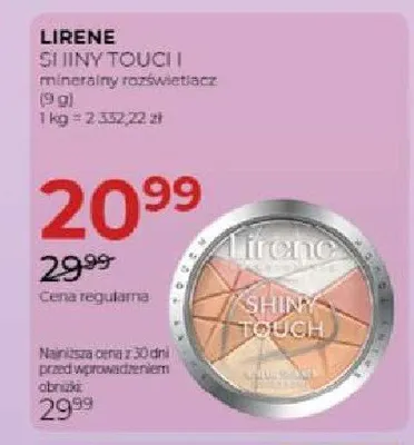 Mineralny rozświetlacz Lirene Shiny Touch promocja w Drogerie Jawa