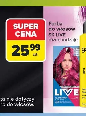 Farba do włosów Schwarzkopf Live promocja w Carrefour