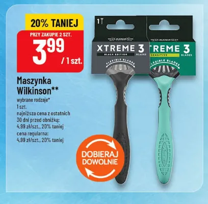 Maszynka do golenia Wilkinson Xtreme 3 Black Edition promocja w POLOmarket