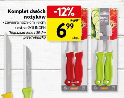 Komplet dwóch nożyków promocja w Intermarche
