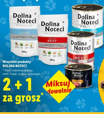 Mokra karma dla psa Dolina Noteci Premium Lamb w puszce promocja w Lidl