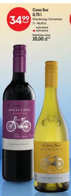 Wino czerwone wytrawne Cono Sur Bicicleta Reserva Carmenere promocja w Żabka