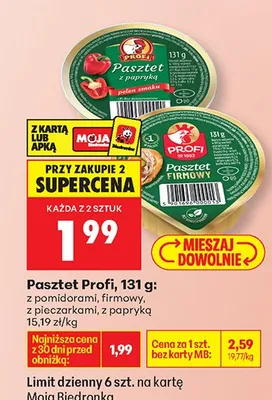 Pasztet z pieczarkami Profi promocja w Biedronka