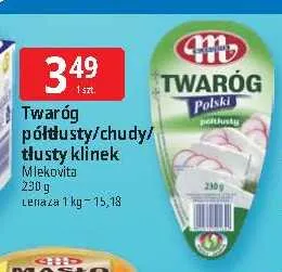 Twaróg półtłusty klinek Mlekovita promocja w Leclerc