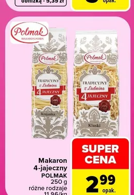 Makaron 4-jajeczny Polmak kluski promocja w Carrefour