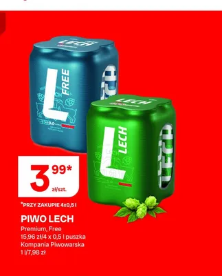 Piwo bezalkoholowe Lech Free promocja w Chorten